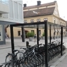 Bicycle roof SHARP Plaza with racks Combi Publicus and Arc, Nyköping